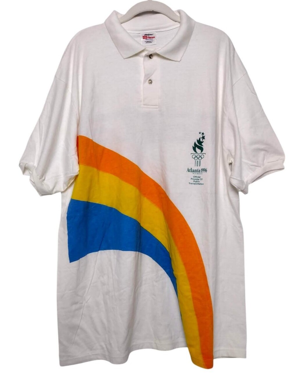 1996 Olympics Atlanta USA Polo Shirt Hanes Made Usa XL 90s